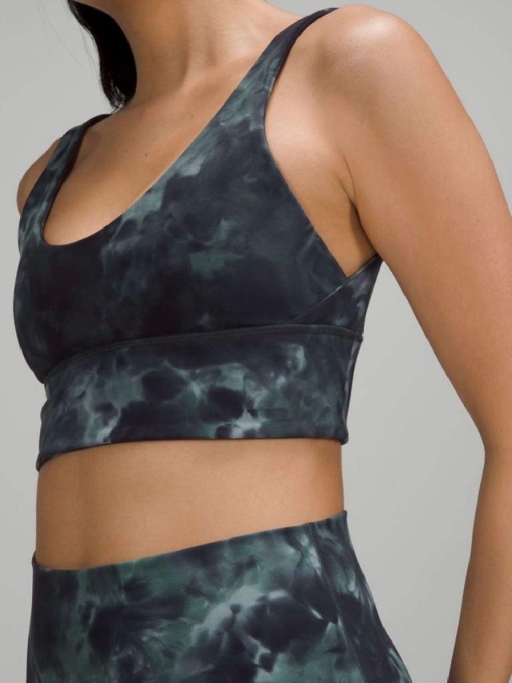 Lululemon Align TieDye Sports Bra silver - Blue/Tidewater/Graphite Gray